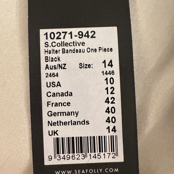 Seafolly Black Swimsuit - Picture 3 of 5